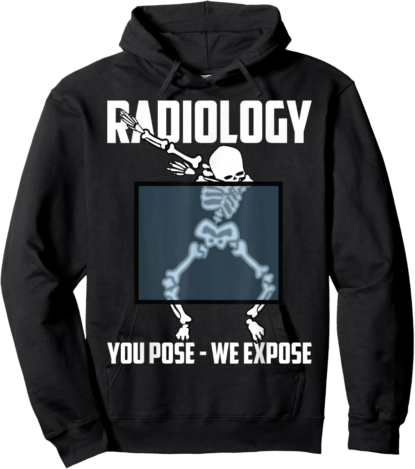 Funny Dabbing Skeleton Rad Tech X-ray Radiology Men Women Hoodie - Hoodie | Black
