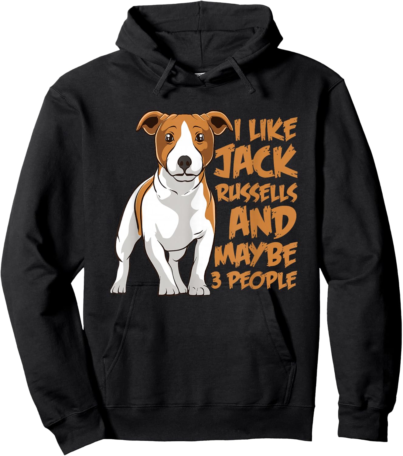 I Like Jack Russells and Maybe 3 People Funny Jack Russell Hoodie - Hoodie | Black