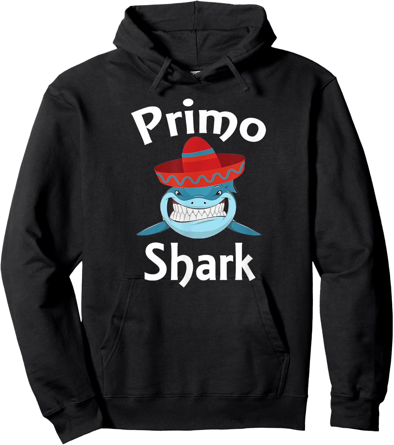 Primo Shark Funny Spanish Boy Cousin Hoodie - Hoodie | Black