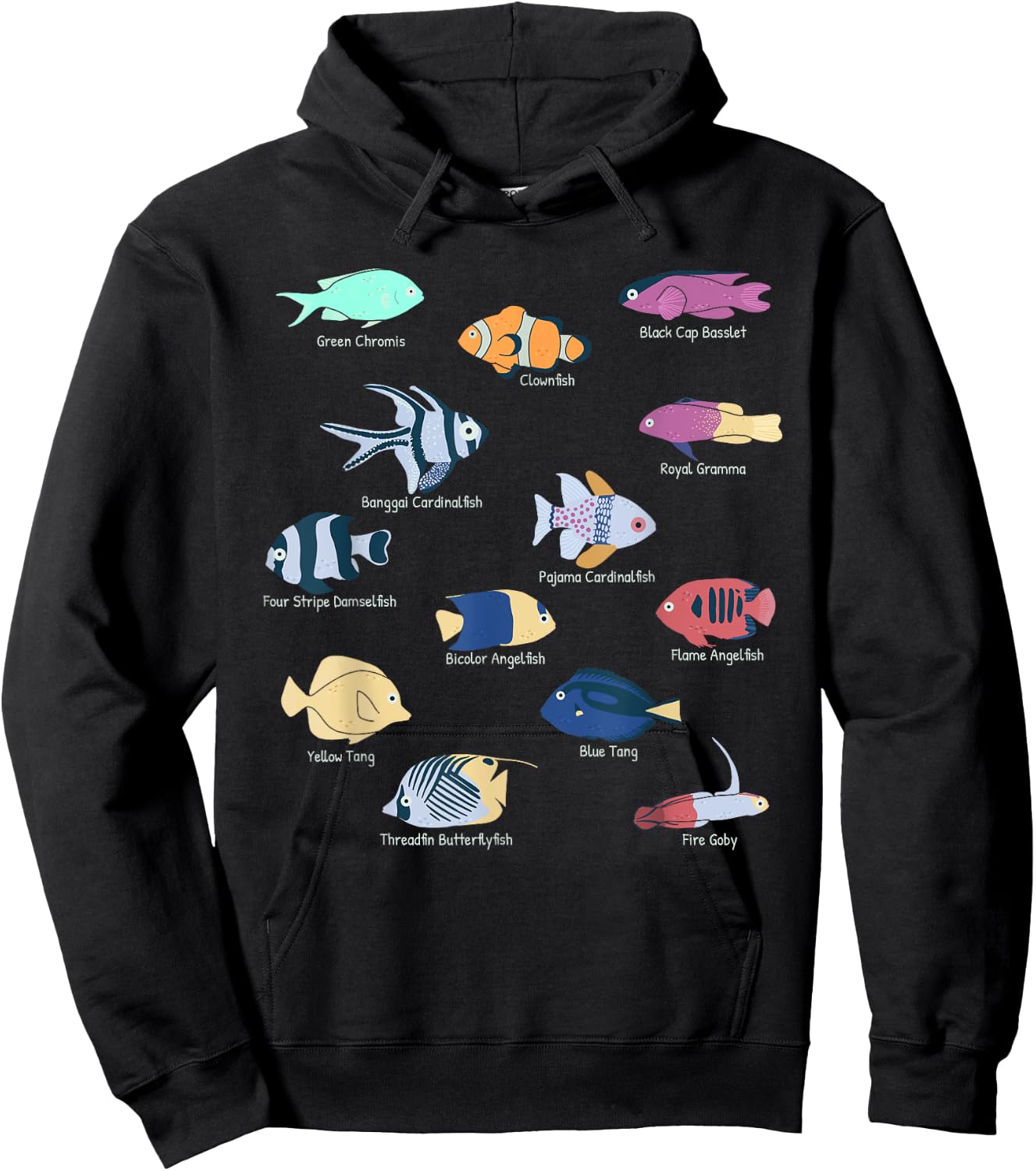 Coral Reefs Tropical Fishes In Reef Aquariums Fish Tank Hoodie - Hoodie | Black