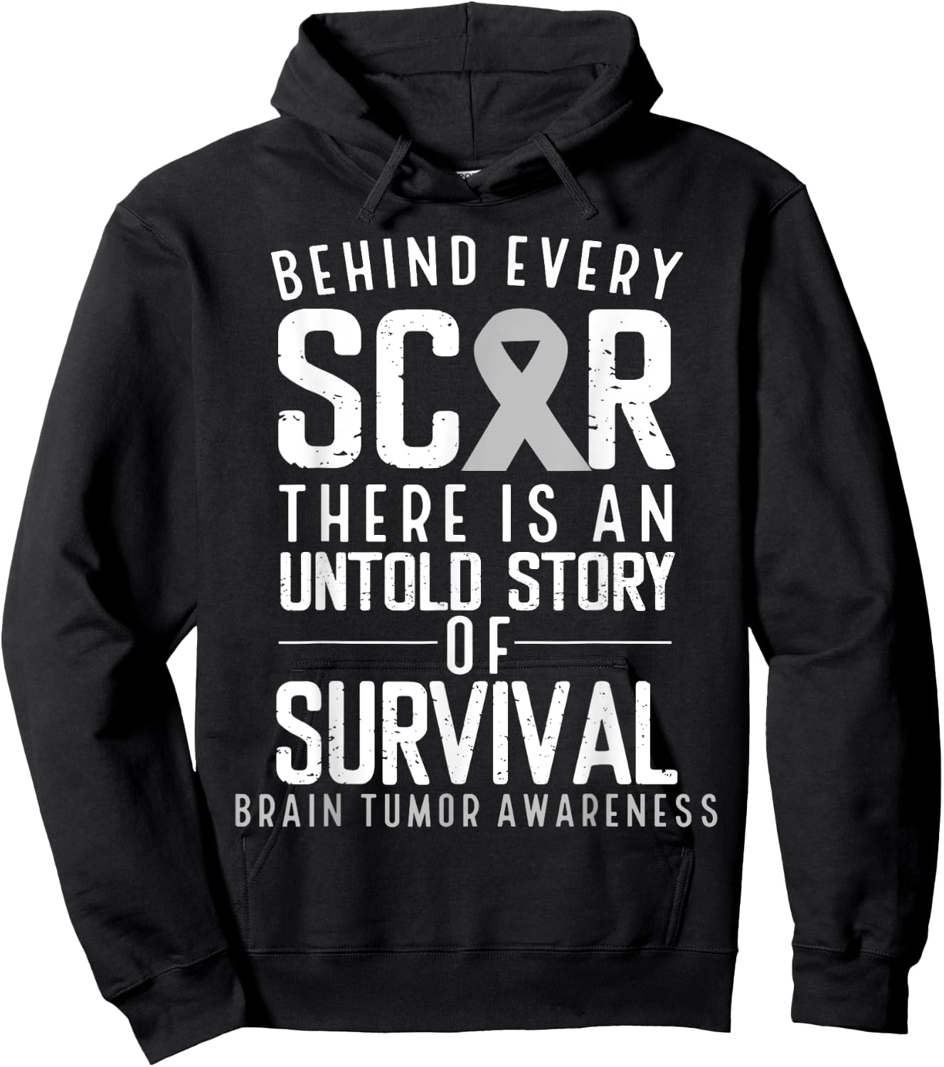Glioblastoma Multirome Warrior Month Day Survivor Brain Cancer Awareness Survivor Grey Ribbon Brain Tumor Hoodie - Hoodie | Black