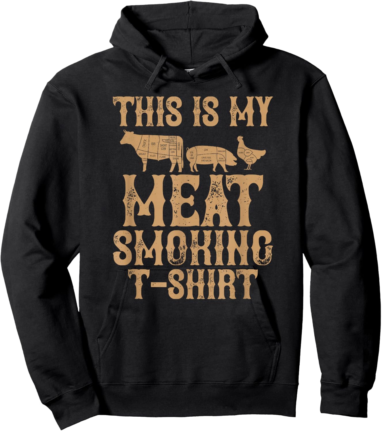 This Is My Meat Smoking BBQ Vintage Hoodie - Hoodie | Black