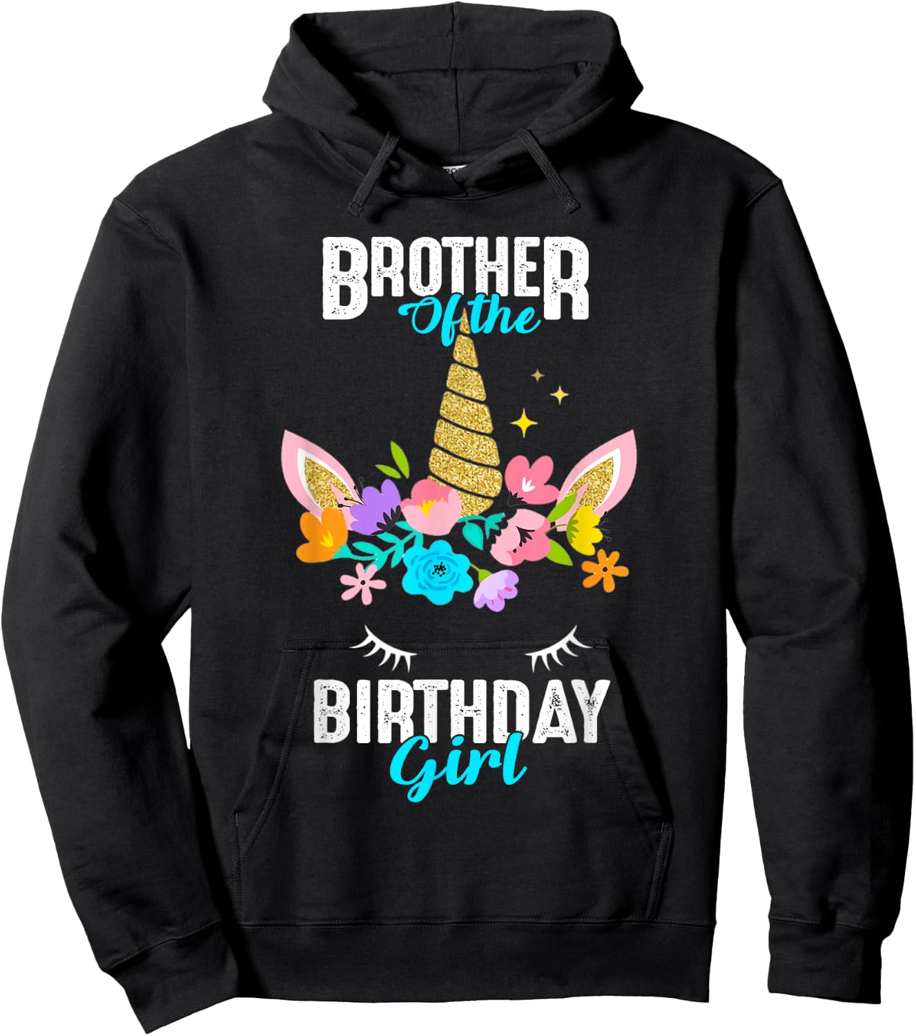 Mommy of the Birthday Girl Unicorn Birthday Matching Hoodie - Hoodie | Black