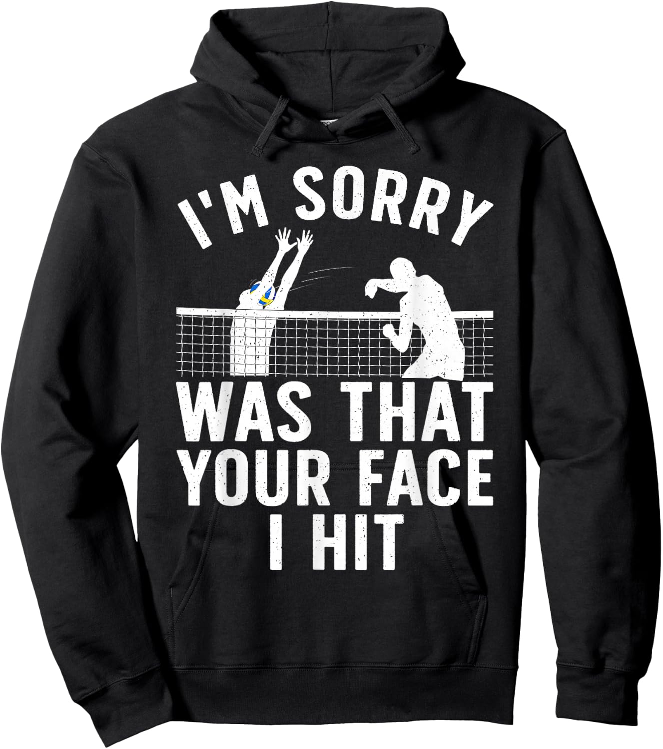 Funny Volleyball Art Women Sport Volleyball Player Hoodie - Hoodie | Black