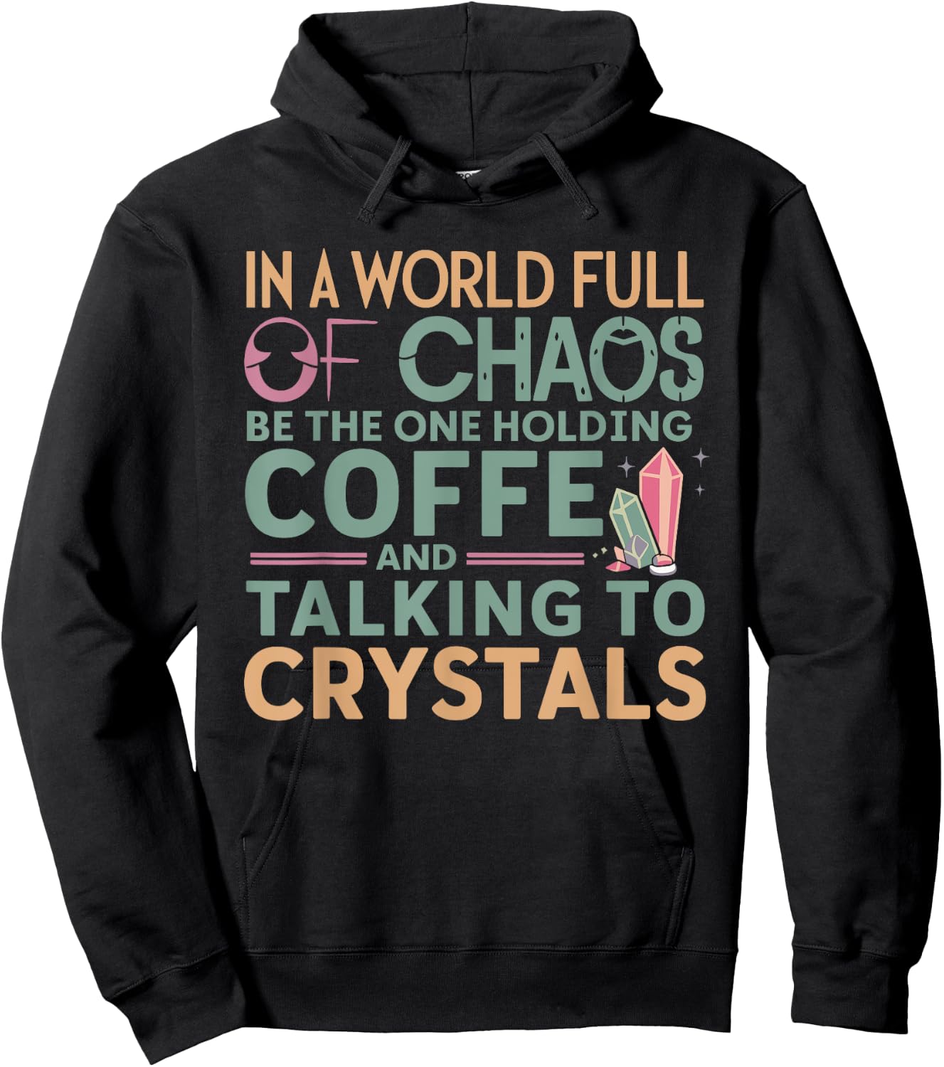 Funny Crystal Healing Crystals and Stones Meditation Yoga Hoodie - Hoodie | Black