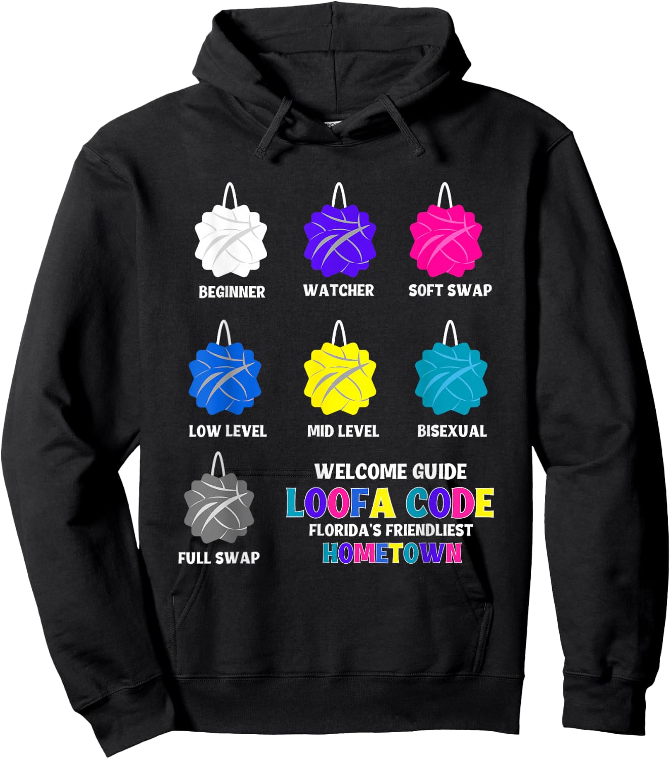 Funny Florida Loofa Code Bath Loofah Florida Retirement Life Hoodie - Hoodie | Black