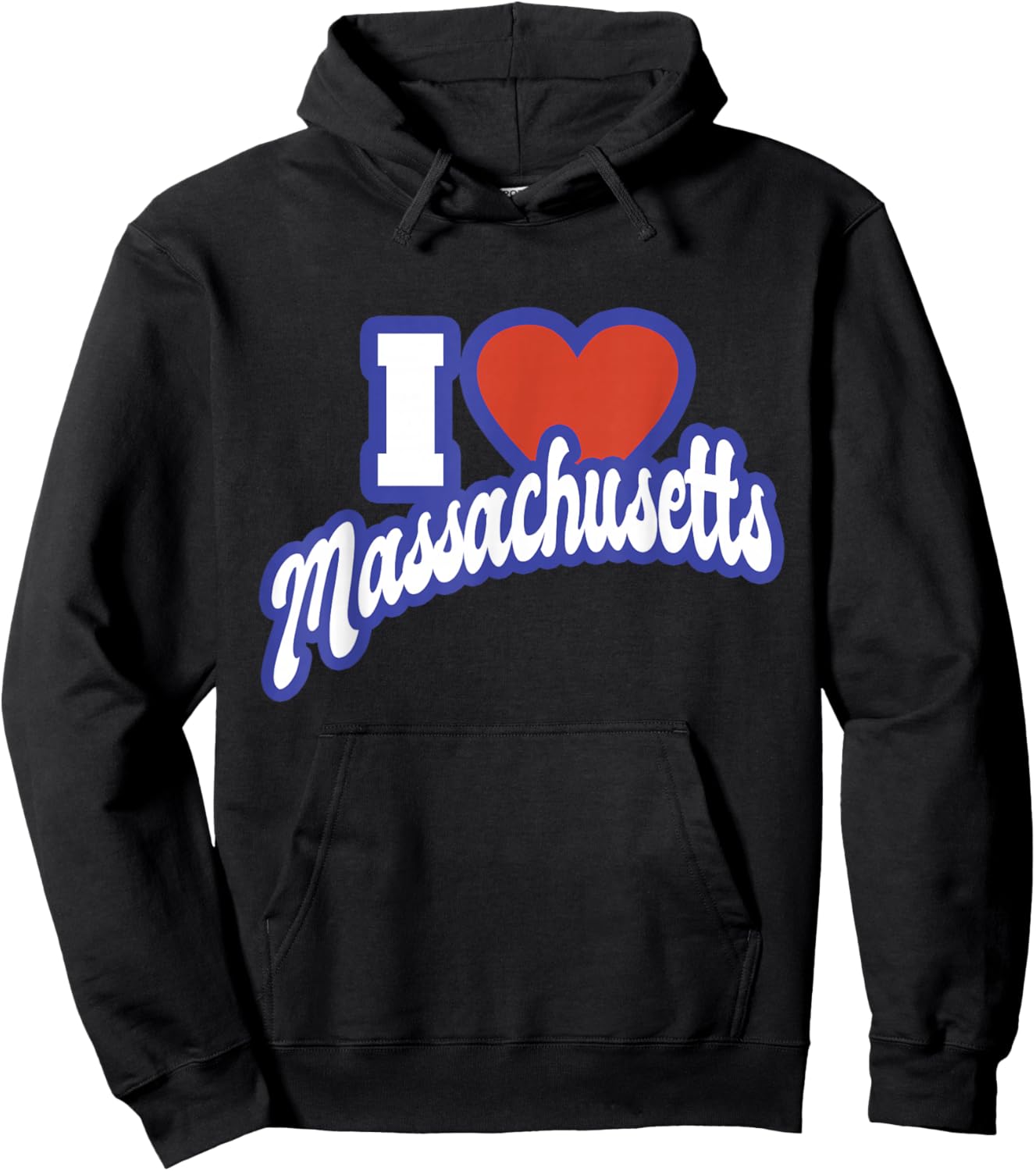 I Love Massachusetts Hoodie - Hoodie | Black
