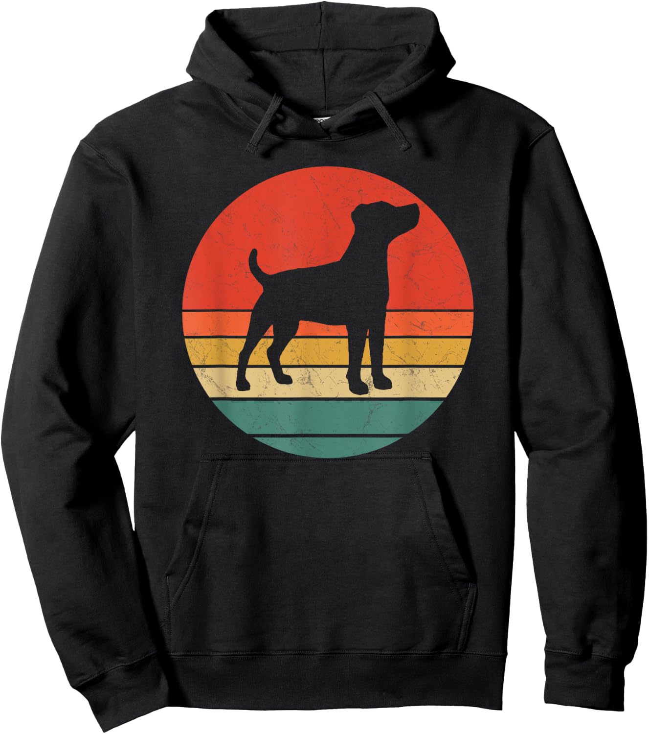 Patterdale Terrier Vintage Dog Silhouette Retro Dogs Gift Men Women Kids Hoodie - Hoodie | Black