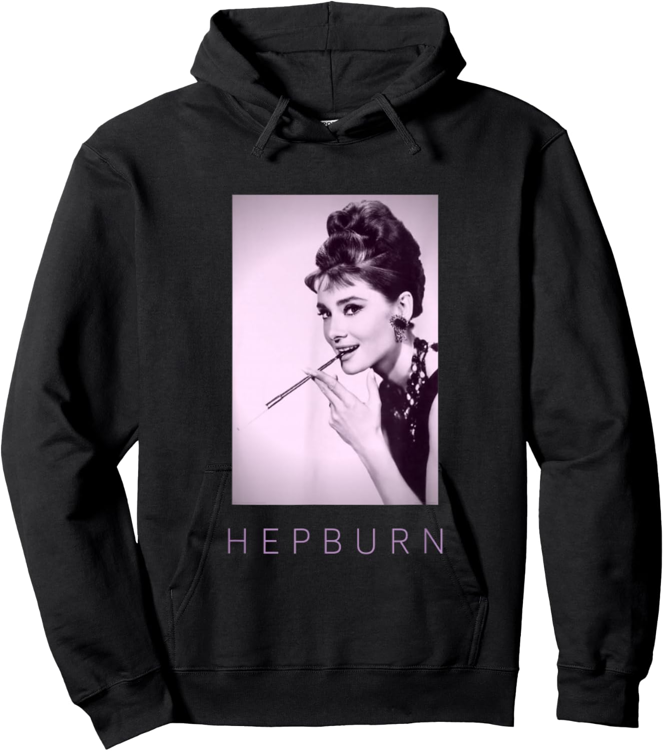 Beautiful Hepburn for Classic Movie Fans Women Hoodie - Hoodie | Black