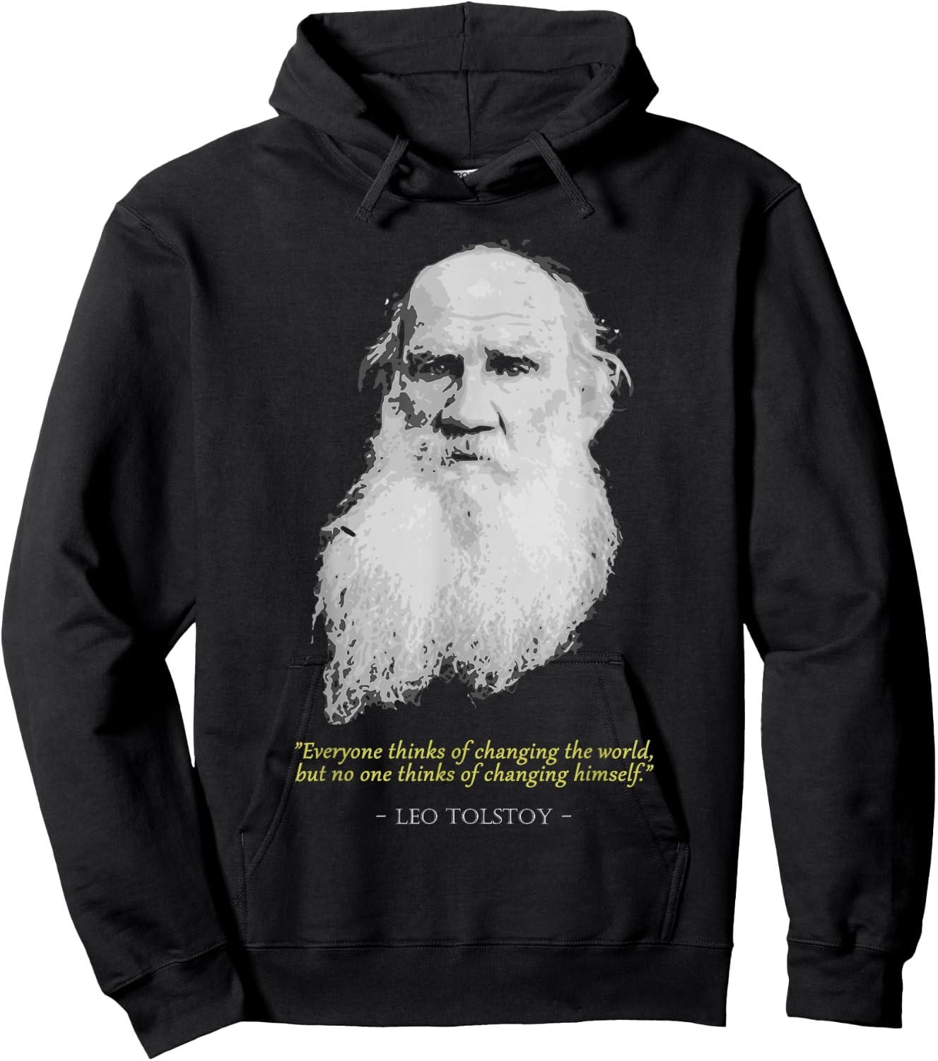 Leo Tolstoy Quote Hoodie - Hoodie | Black