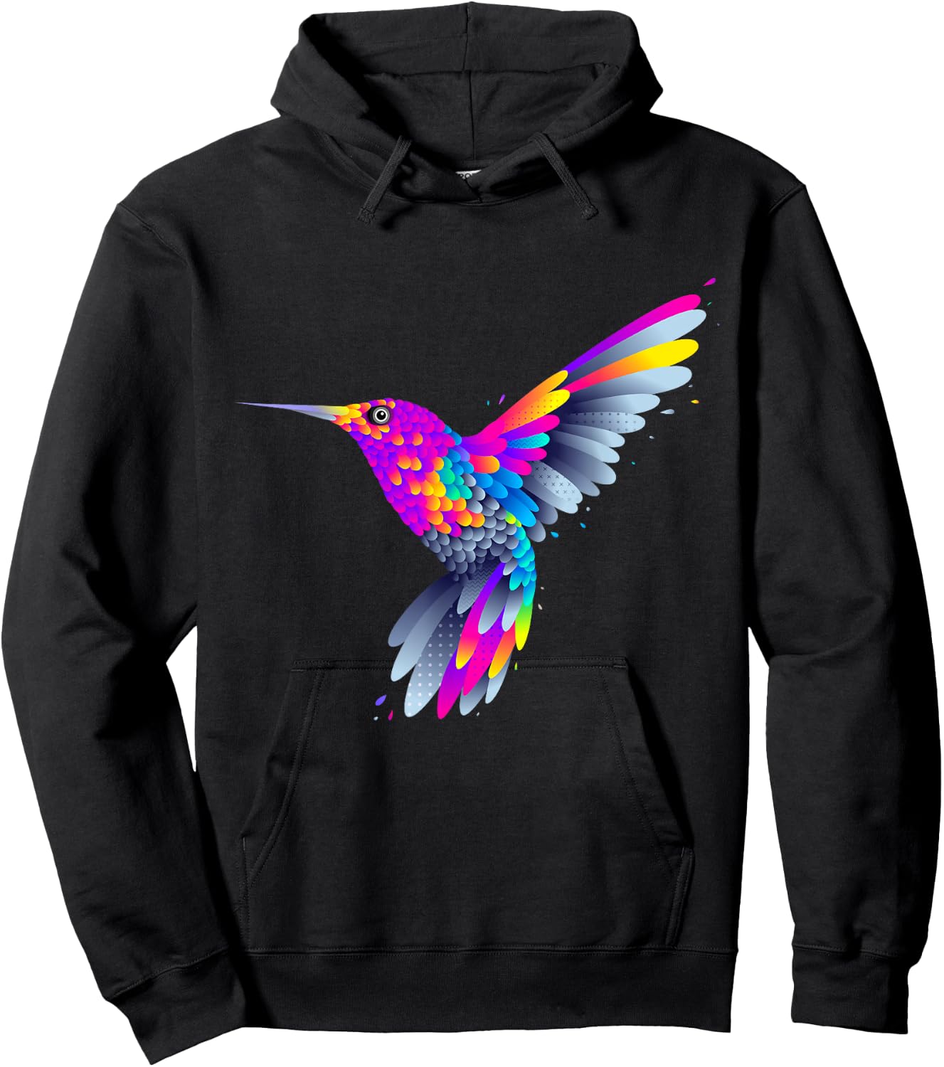 Colorful Peaceful Bird , I Love Birds, Birds Graphic Hoodie - Hoodie | Black
