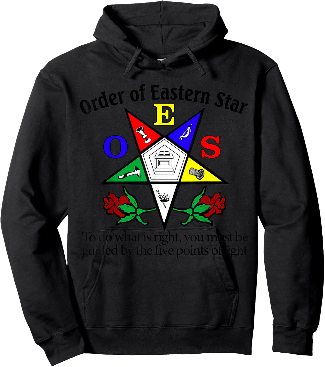 OES to Do What is Right The Eastern Star Parents' Christmas Hoodie - Hoodie | Black