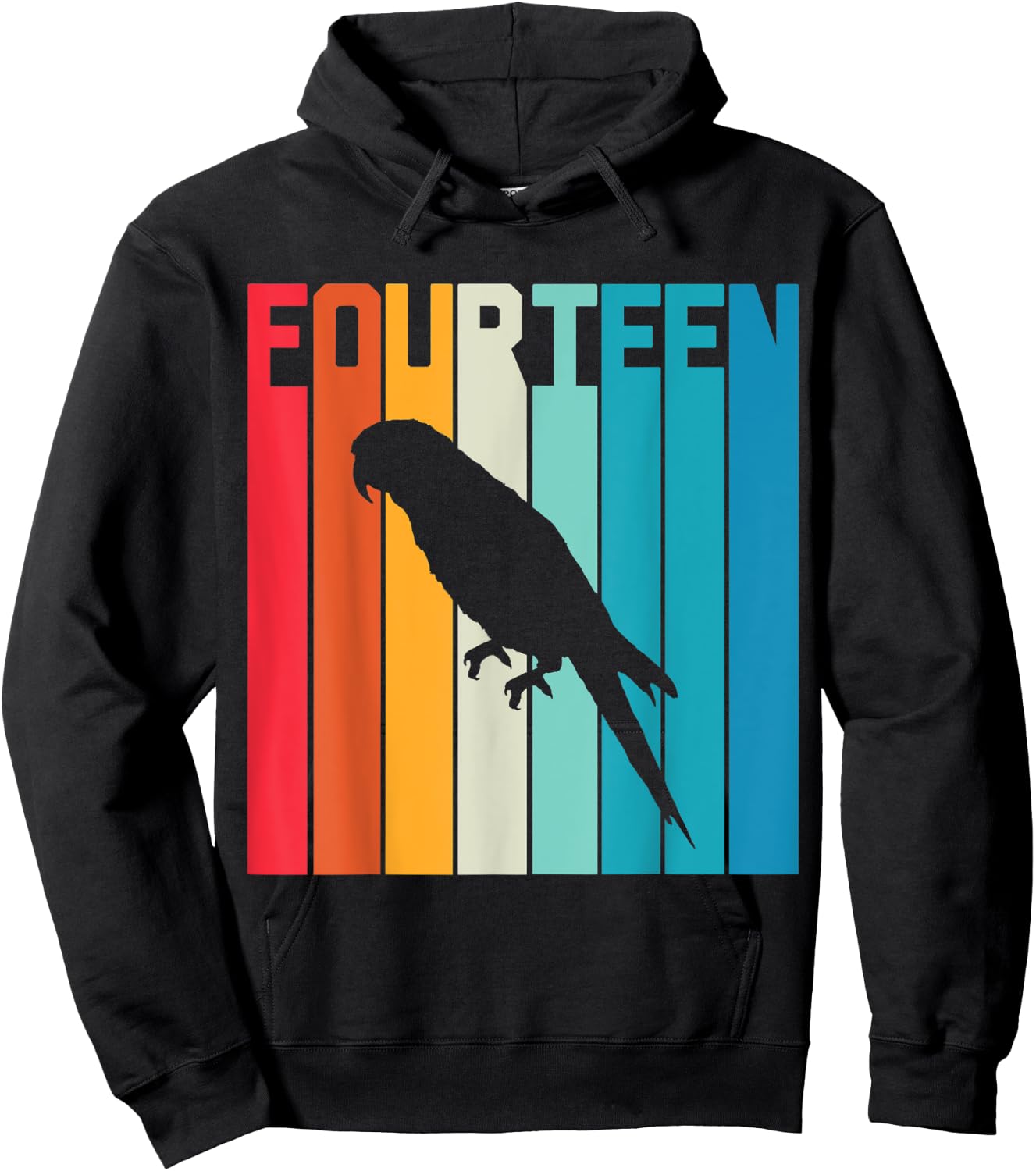 14 Year Old Budgie Parakeet Lover Birthday Cute 14th B-Day Hoodie - Hoodie | Black