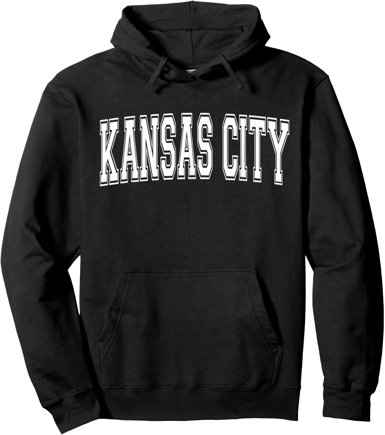 KANSAS CITY KS KANSAS USA Vintage Sports Varsity Style Hoodie - Hoodie | Black