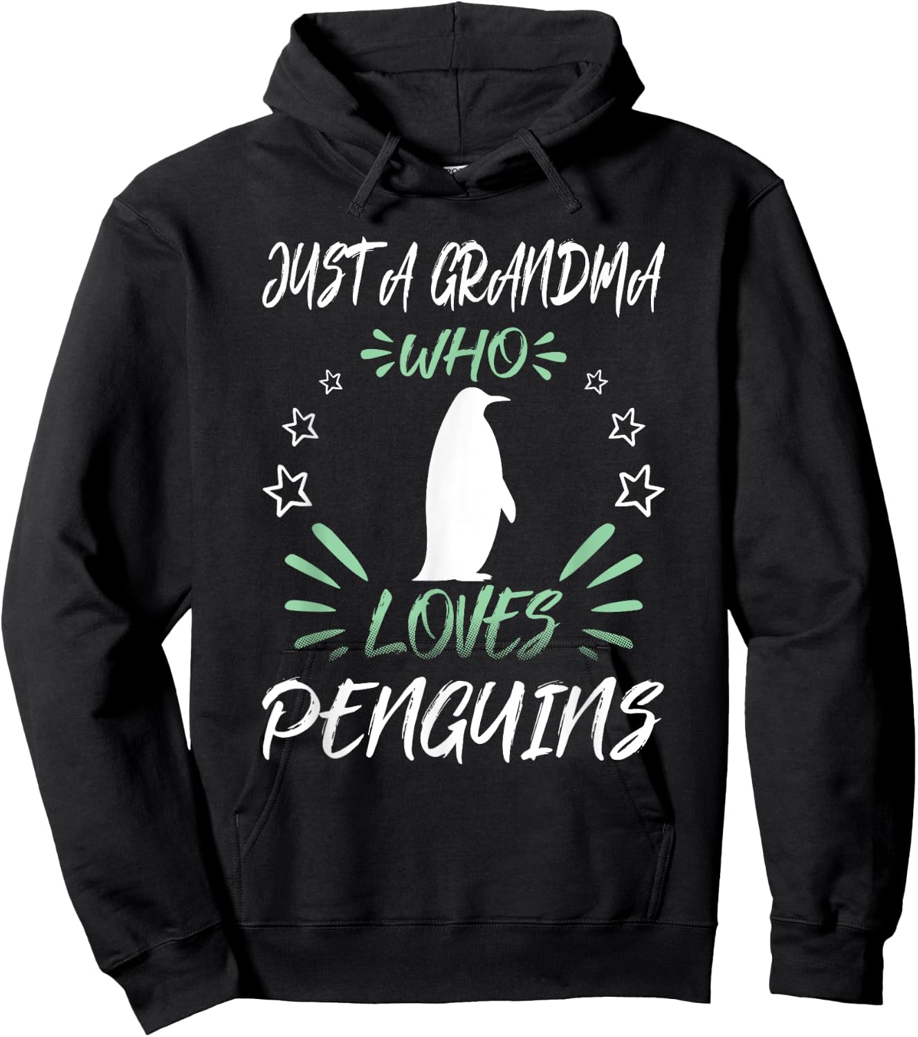 Just A Grandma Who Loves Penguins Hoodie - Hoodie | Black
