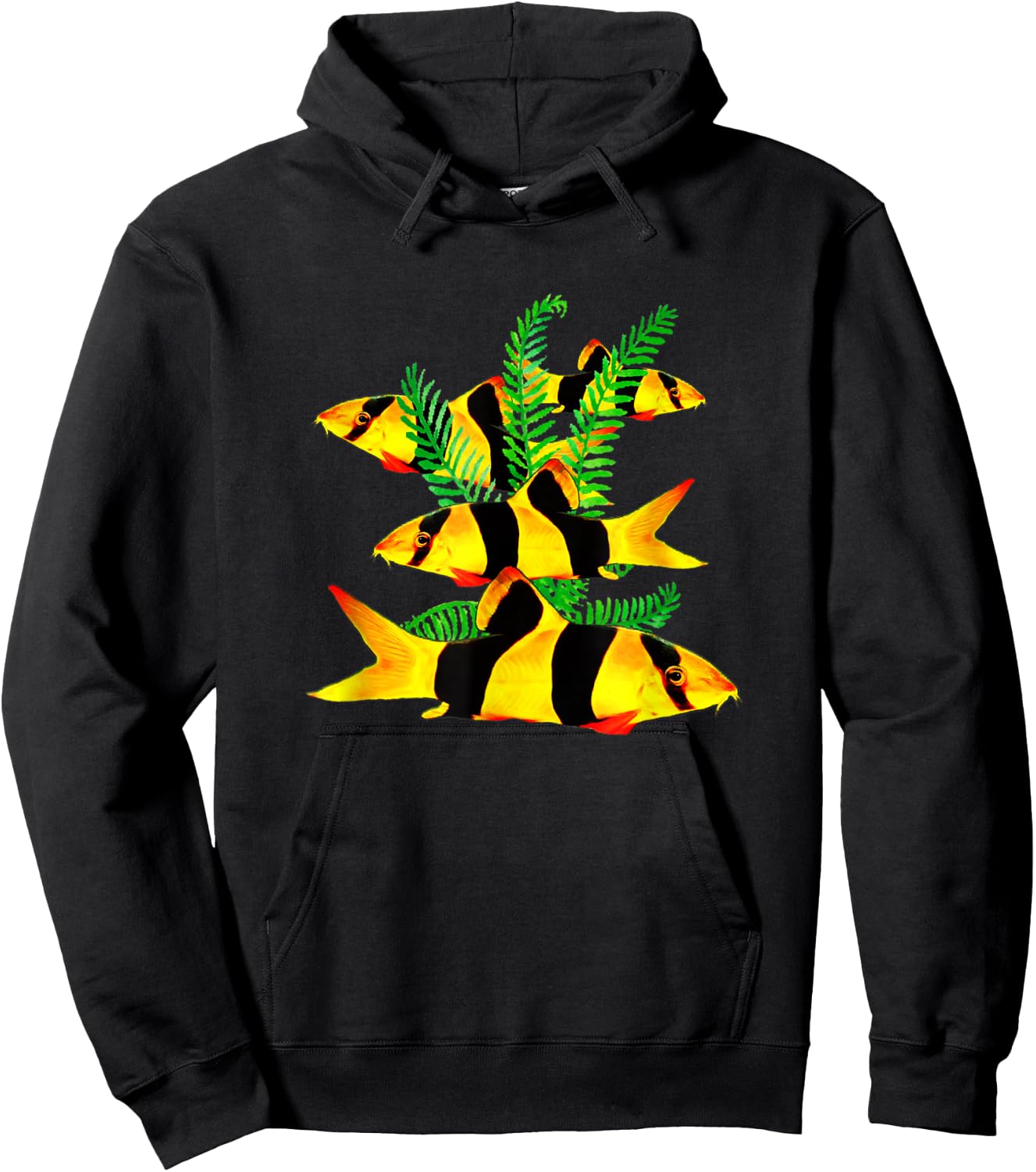 Clown Loaches Under Water Aquarium Loach Lovers Fish Hoodie - Hoodie | Black