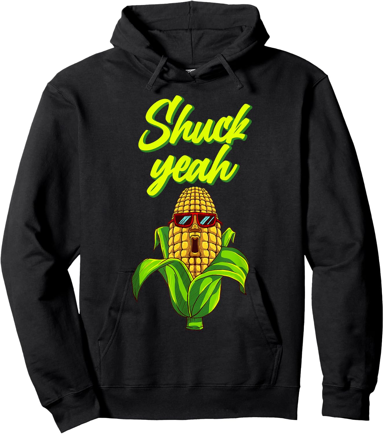 Funny Corn Gift Women Cool Corn On Cob Shuck Yeah Hoodie - Hoodie | Black
