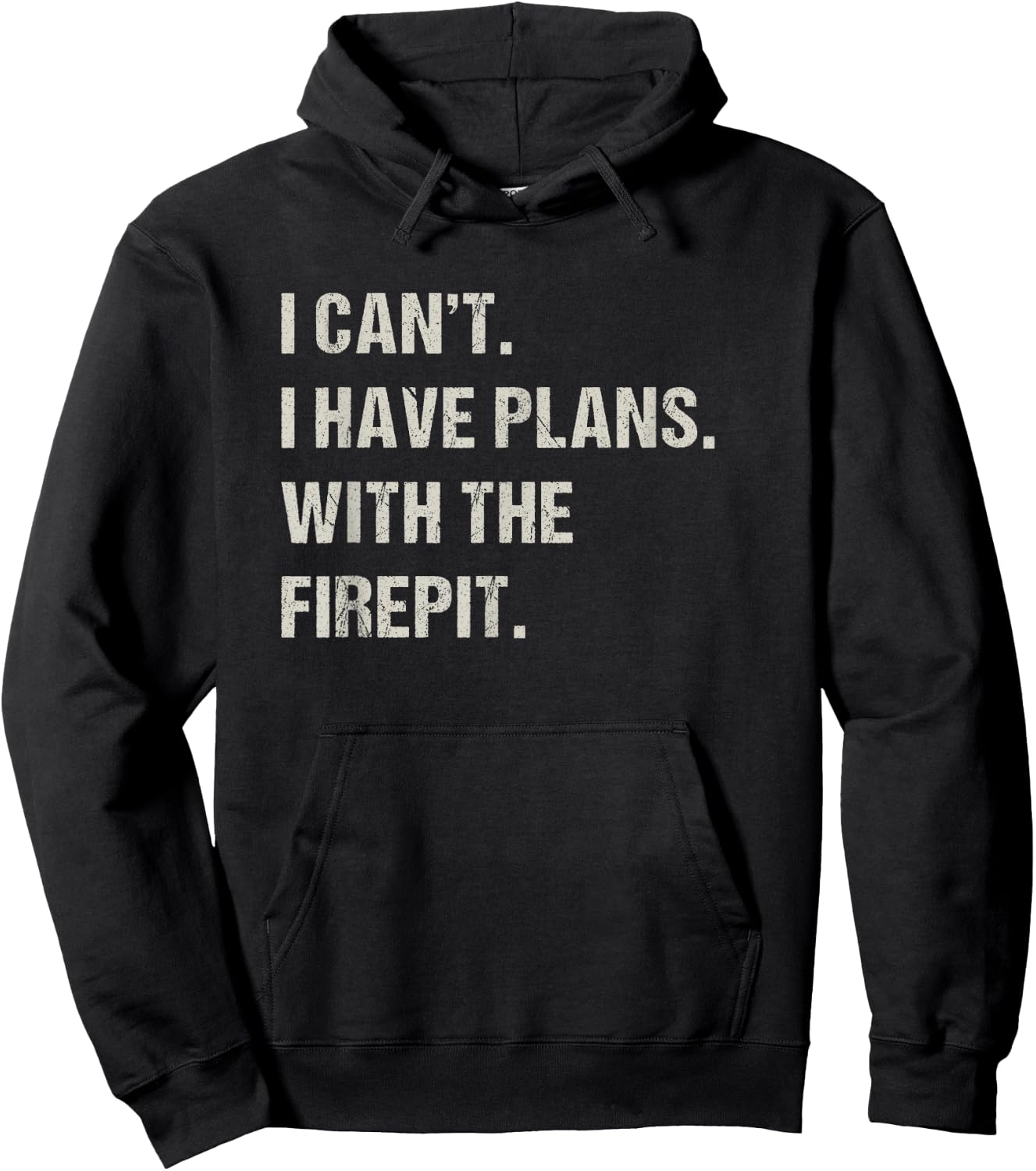 With The Firepit Fireplace Hobby Funny Camping Pastime Camp Hoodie - Hoodie | Black