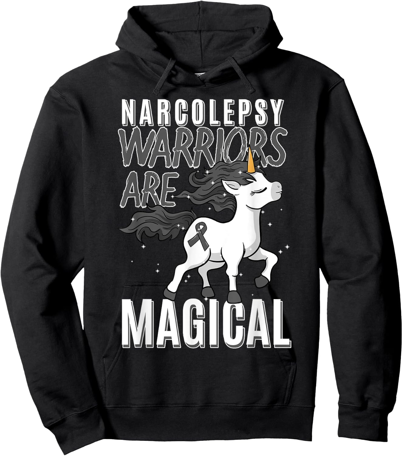 Narcolepsy Warrior Narcoleptic Unicorn Neurological Gift Hoodie - Hoodie | Black