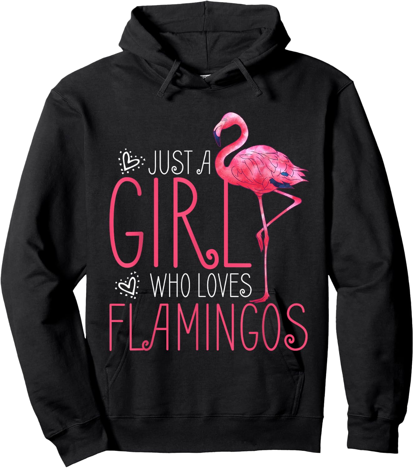 Just A Girl Who Loves Flamingos Hoodie - Hoodie | Black