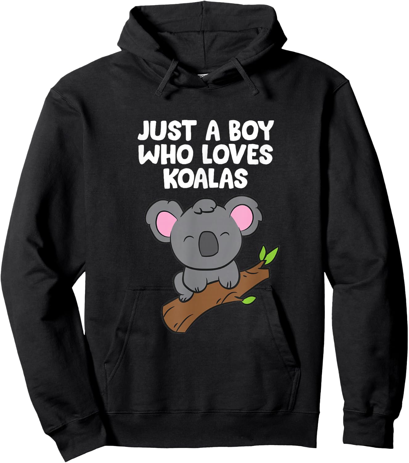 Funny Koala Boy Just a Boy Who Loves Koalas Hoodie - Hoodie | Black
