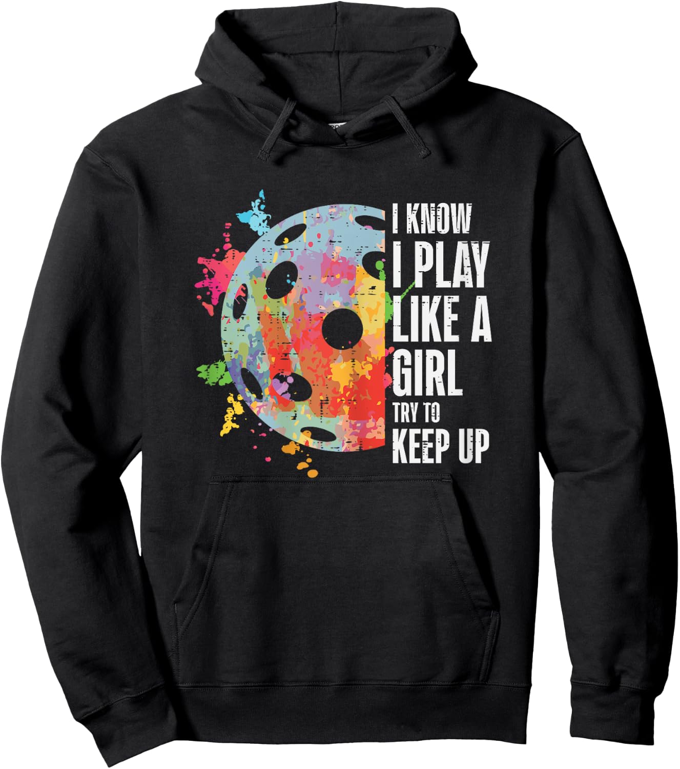 Pickle Ball I Play Like A Girl Pickleball Women Girls Kids Hoodie - Hoodie | Black