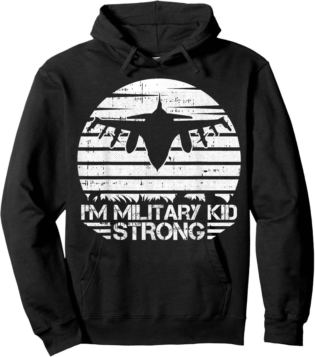 I Am Military Kid Strong Month Of The Military Child Army Hoodie - Hoodie | Black