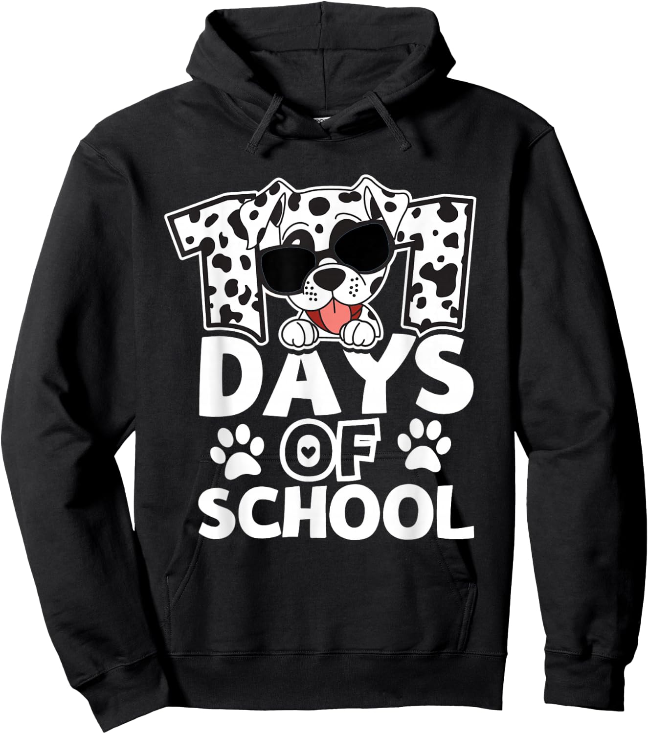 100 Days Of School Dog Lover 100th Day Of School For Boy Kid Hoodie - Hoodie | Black