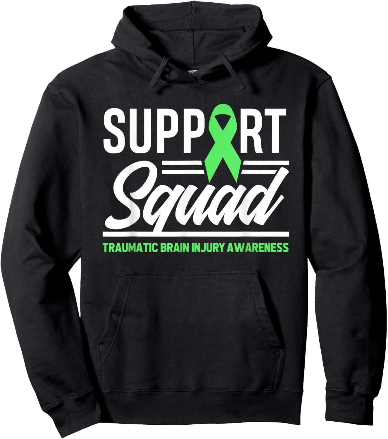 Support TBI Support Squad Traumatic Brain Injury Awareness Hoodie - Hoodie | Black