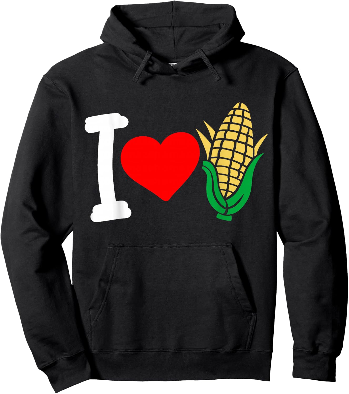 Corn I Love Corn Hoodie - Hoodie | Black