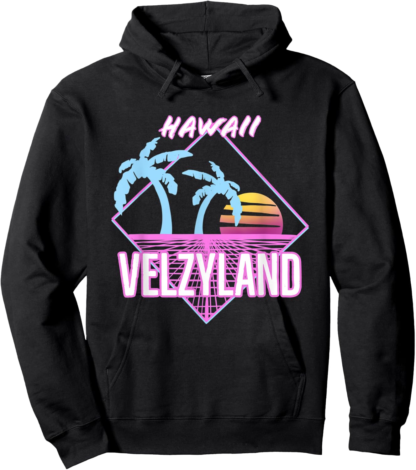 Retro Velzyland Hawaii Hoodie - Hoodie | Black