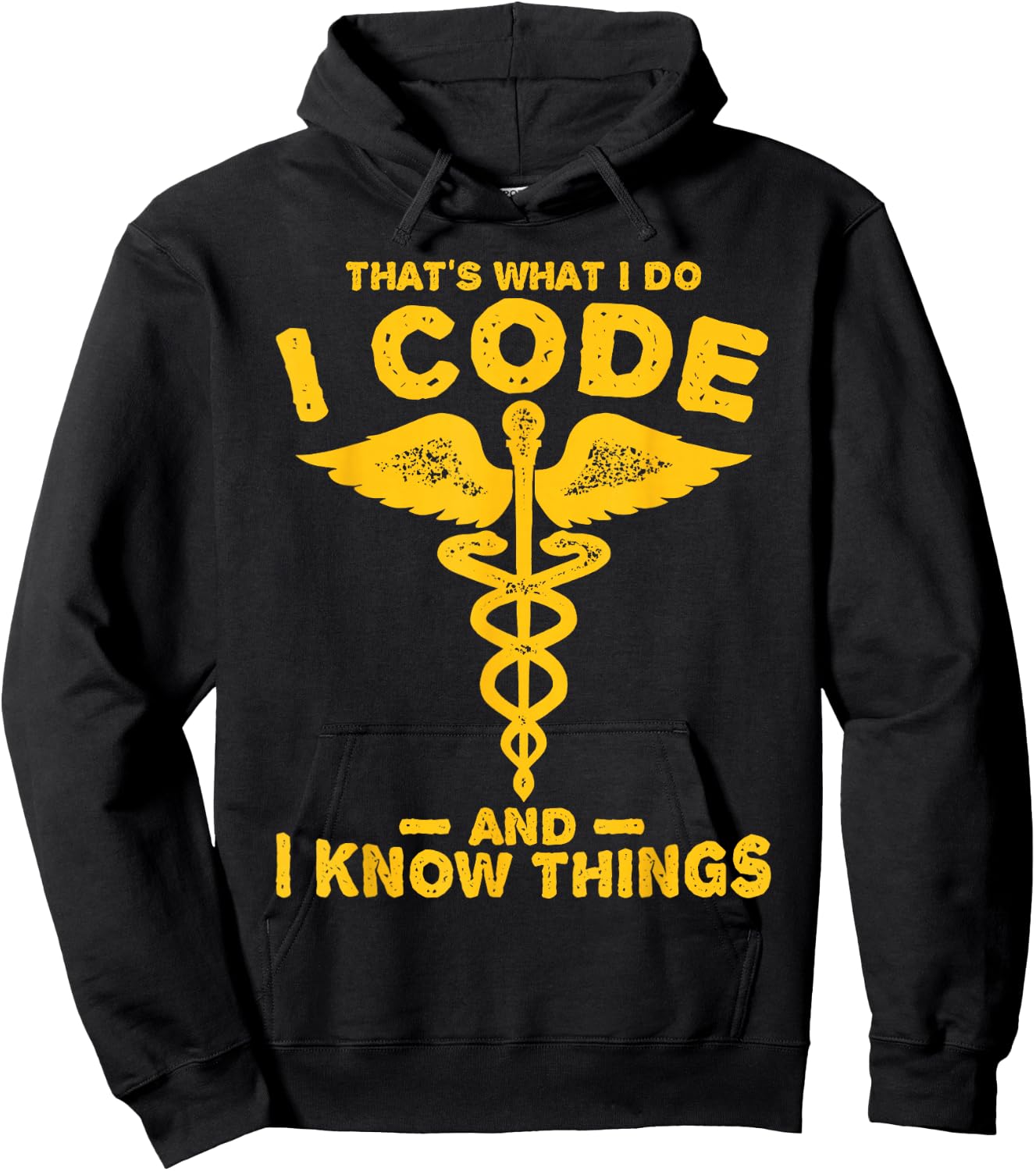 Funny "Code and know thigs" - medical clinical coder Hoodie - Hoodie | Black