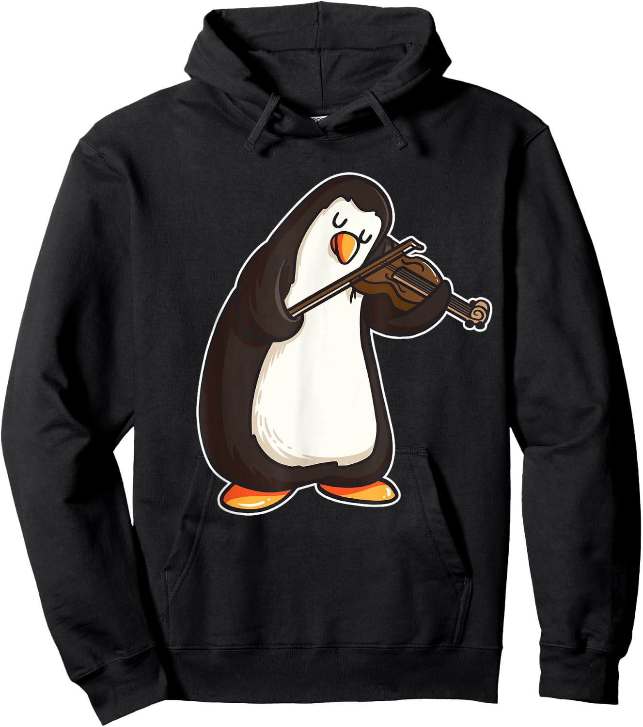 Violinist Penguin Violin Viola Player Music Gift Hoodie - Hoodie | Black