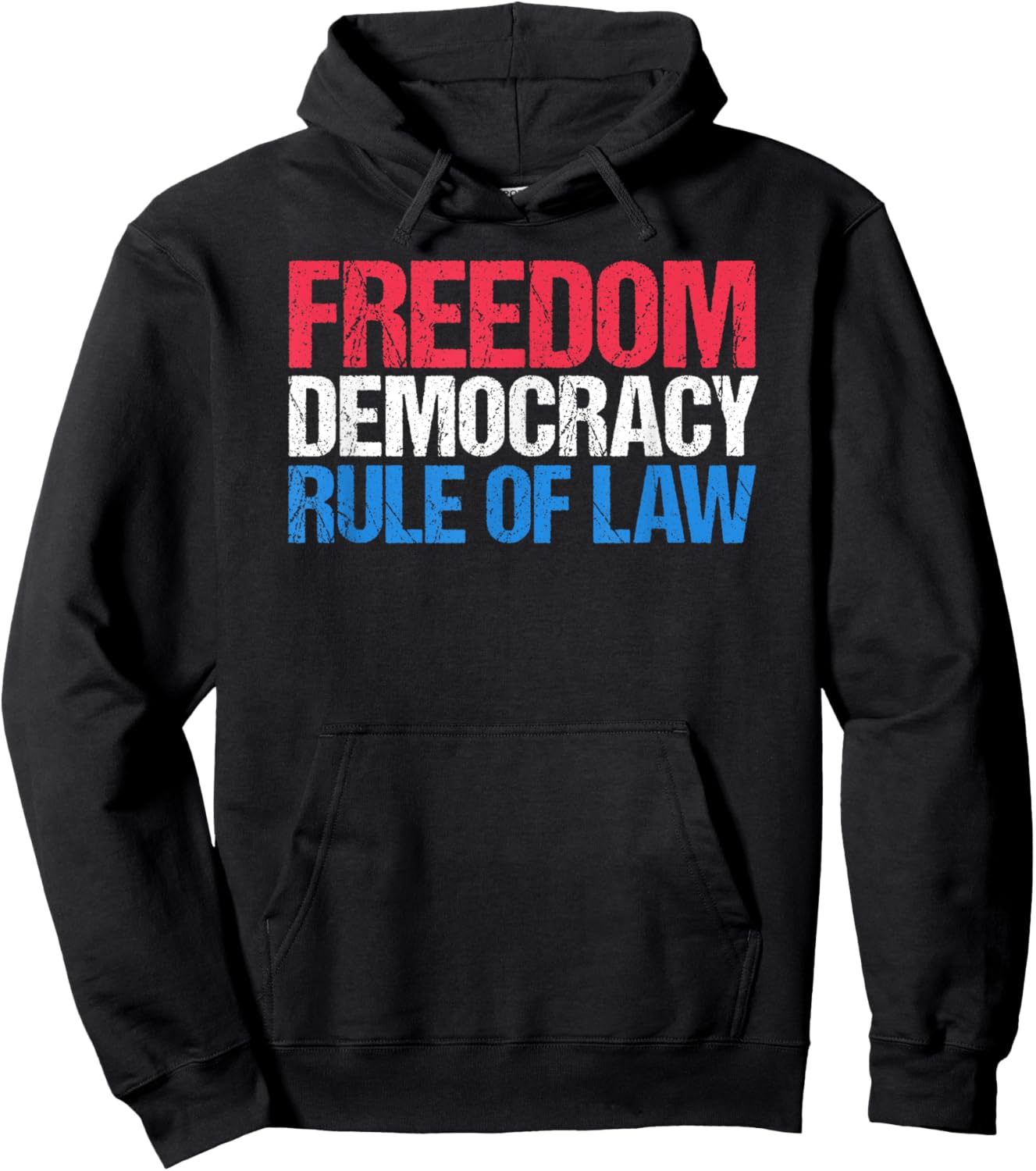 American Pride US Constitution Freedom Democracy Rule of Law Hoodie - Hoodie | Black