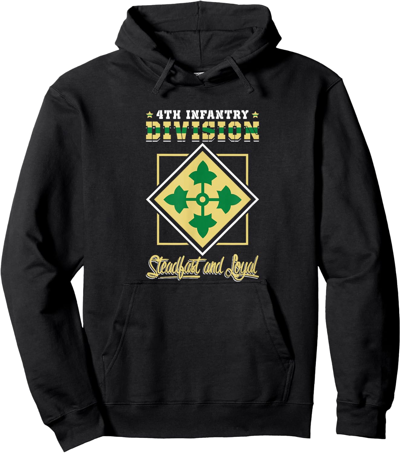 4th Infantry Division Shirt Fourth ID Hoodie - Hoodie | Black