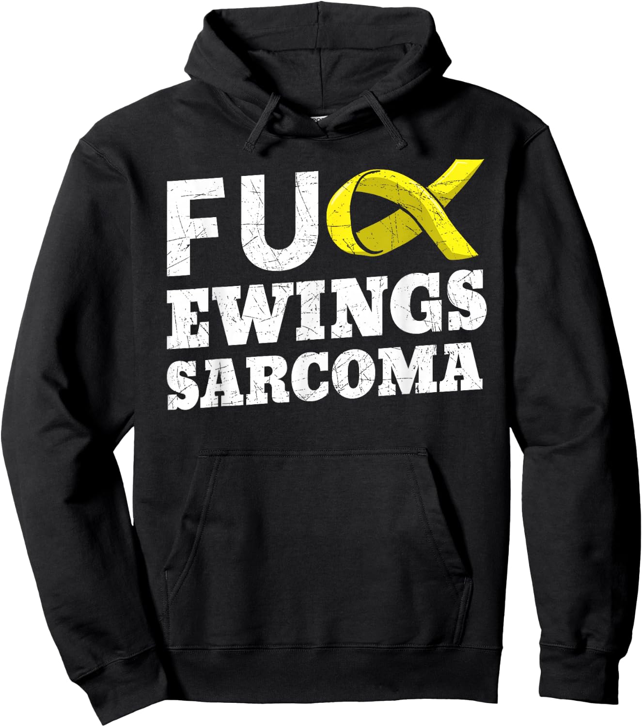 Fuck Ewing's Sarcoma Bone Soft-Tissue Cancer Awareness Hoodie - Hoodie | Black
