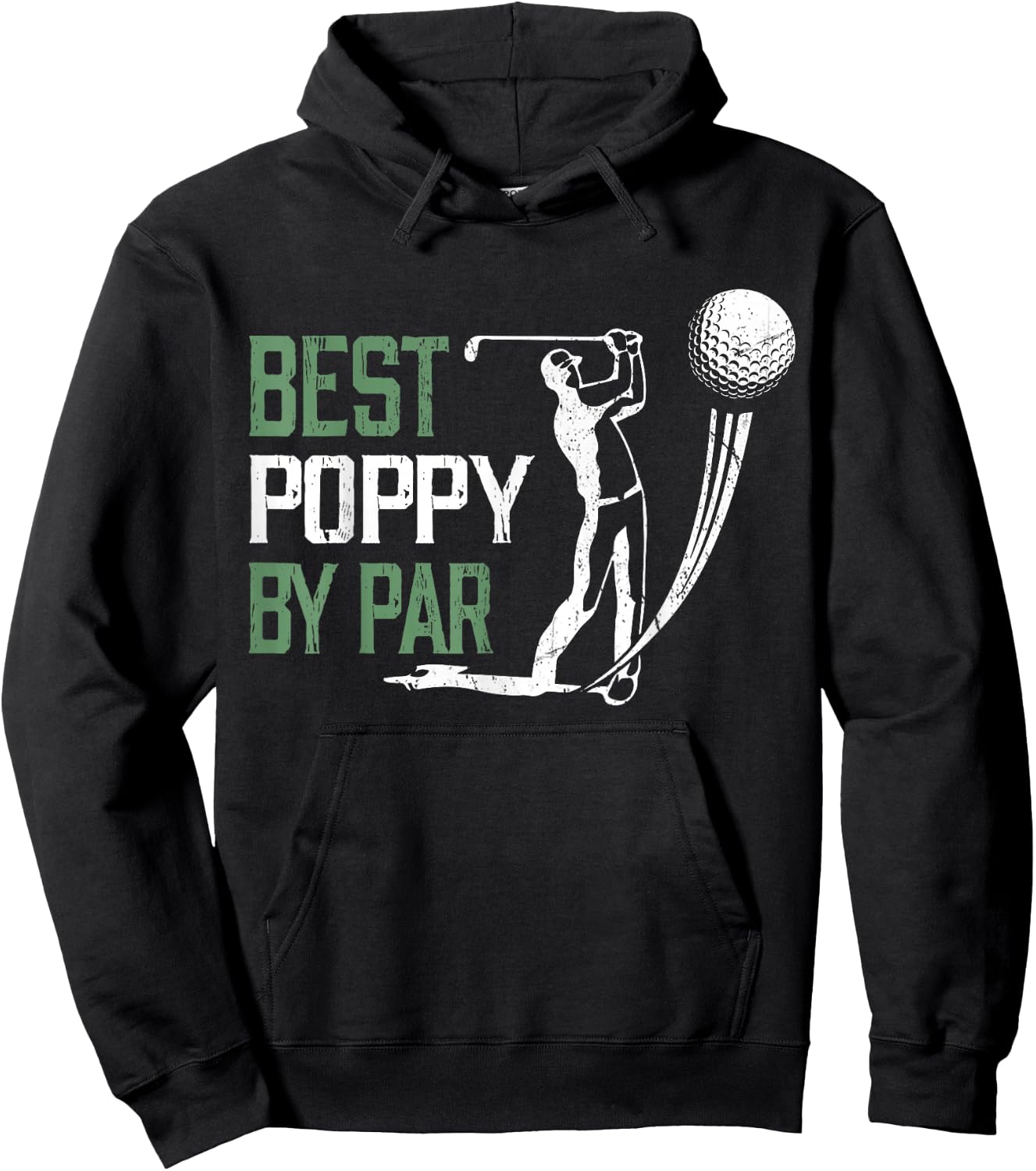 Best Poppy By Par Father's Day Gifts Golf Lover Hoodie - Hoodie | Black