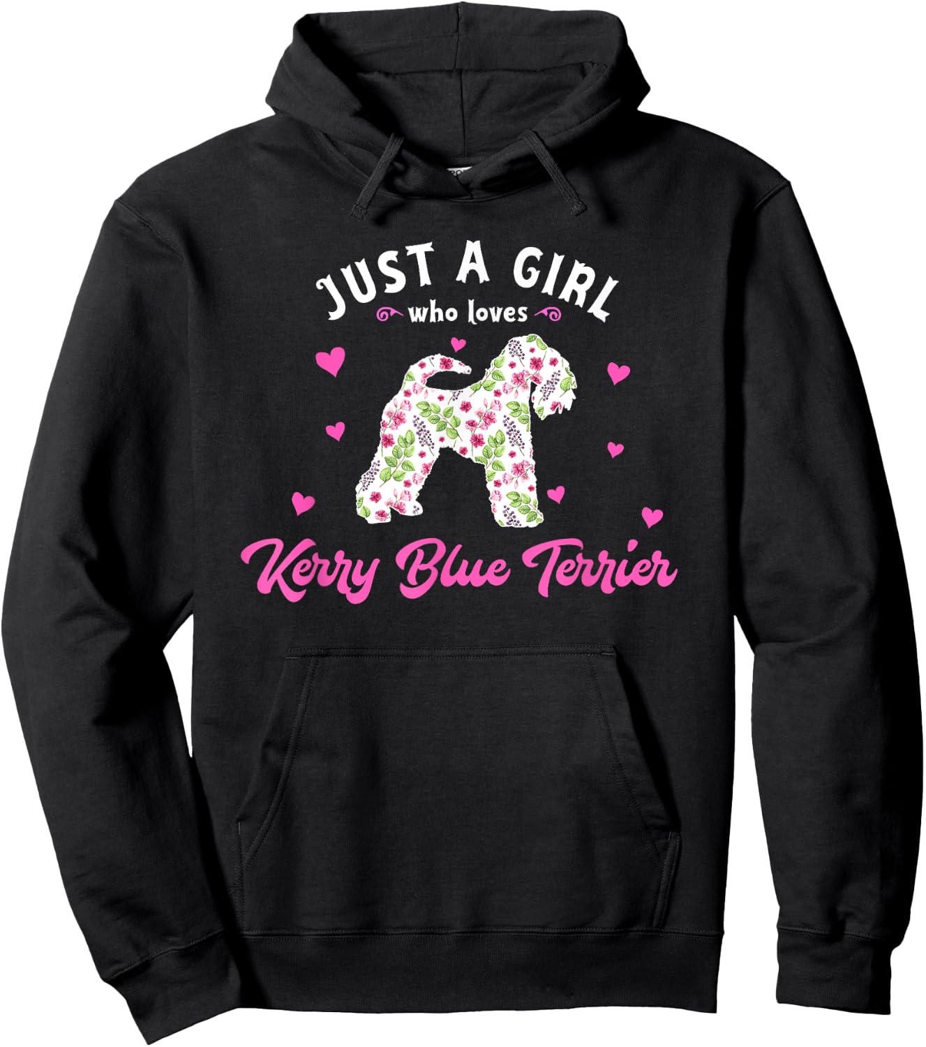 Just a Girl who Loves Kerry Blue Terrier Hoodie - Hoodie | Black