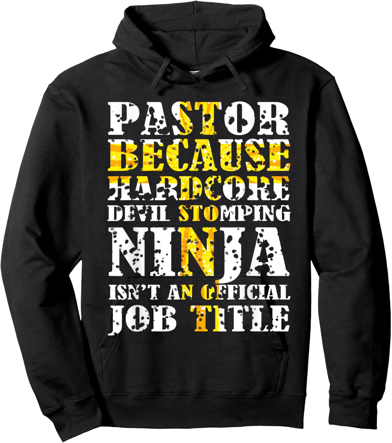 Pastor Because Devil Stomping Ninja Isn't Job Title Gifts Hoodie - Hoodie | Black