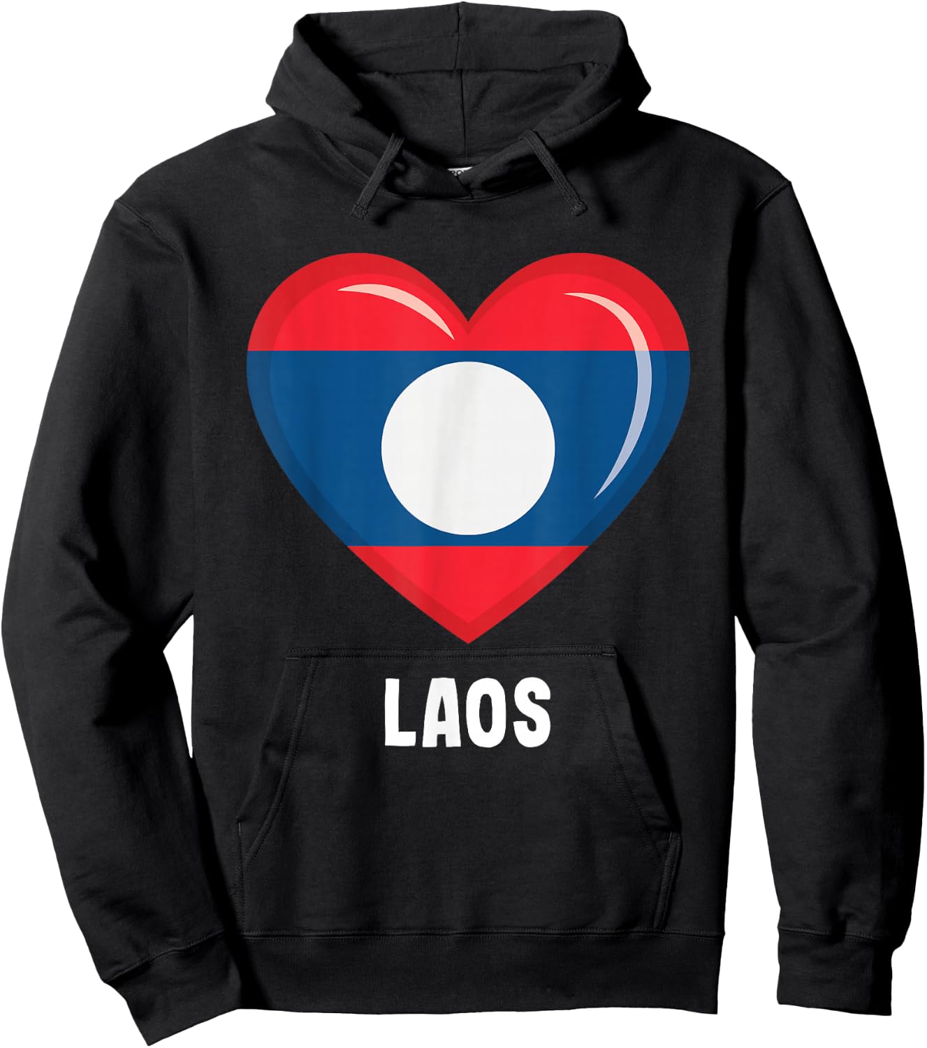Lao Flag Shirt | Lao Hoodie - Hoodie | Black