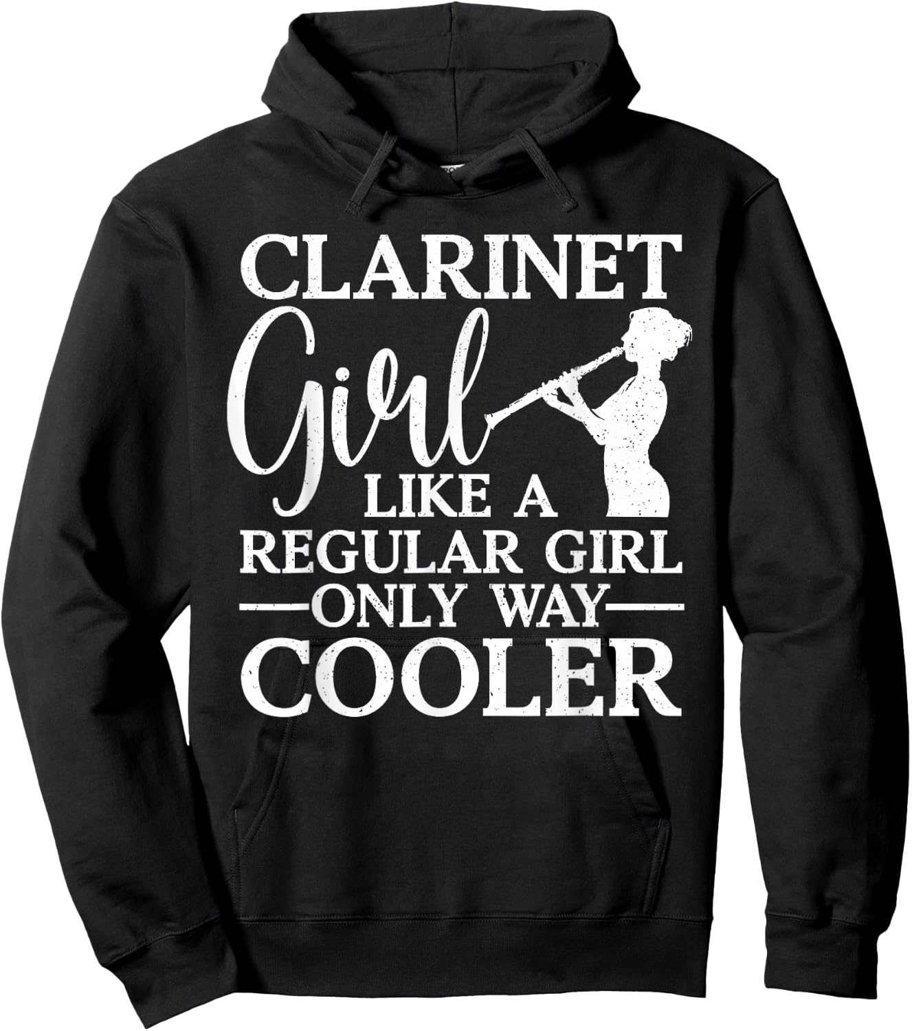 Funny Clarinet Art Teen Girls Music Clarinet Lover Hoodie - Hoodie | Black