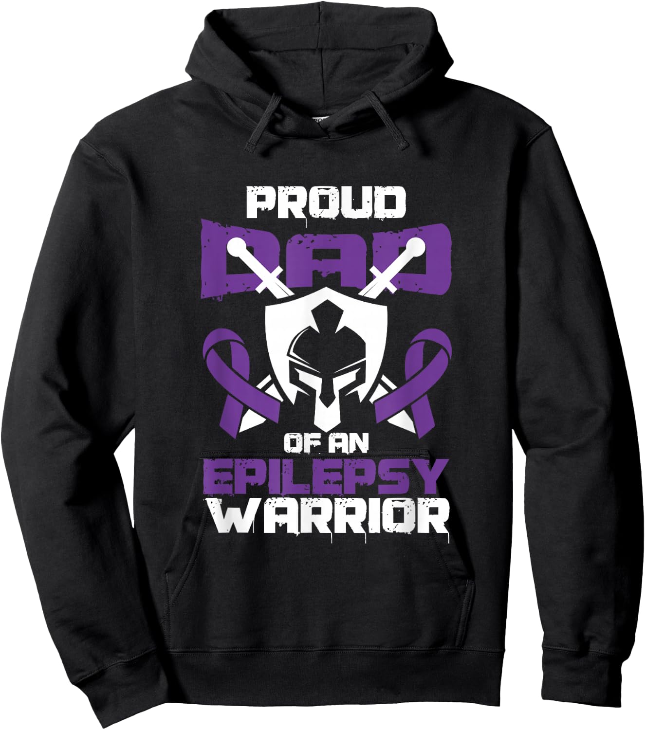 Father of Epilepsy Warrior Seizure Disorder Awareness Hoodie - Hoodie | Black