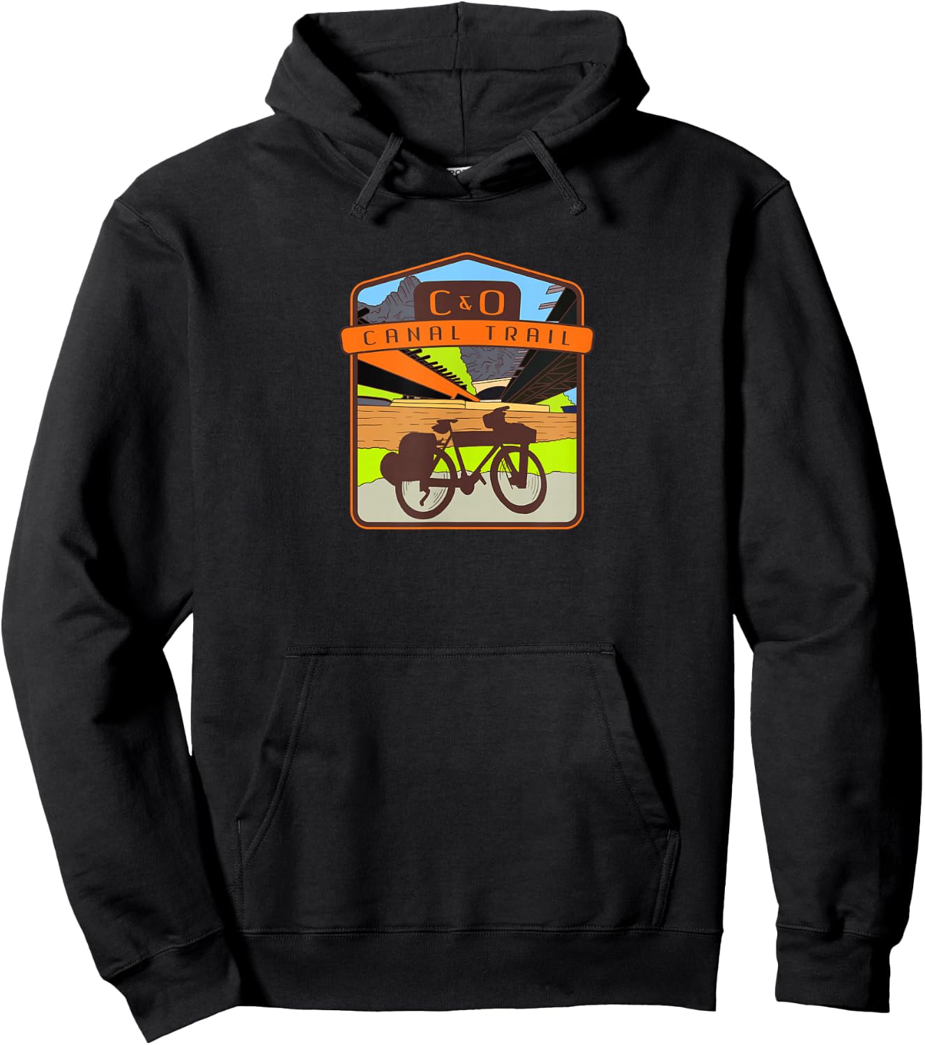 C&O Canal Trail cycling Hoodie - Hoodie | Black
