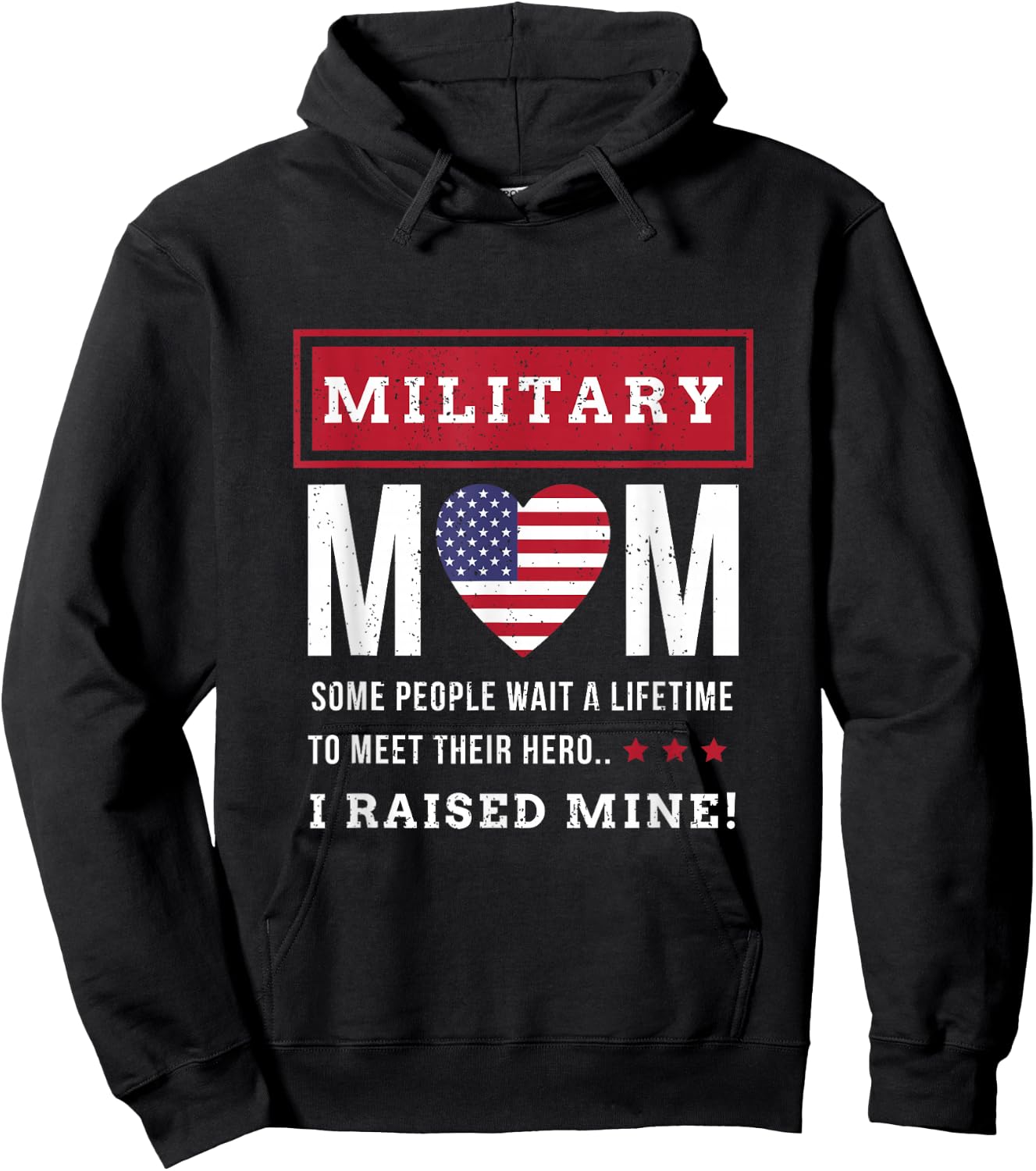 Military mom some people wait a lifetime to meet Soldier mom Hoodie - Hoodie | Black