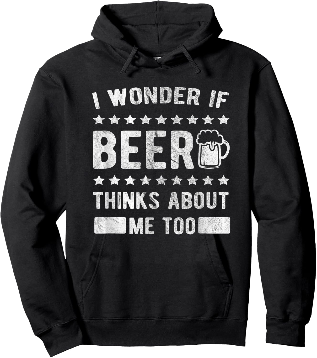 I wonder if beer thinks about me too Hoodie - Hoodie | Black
