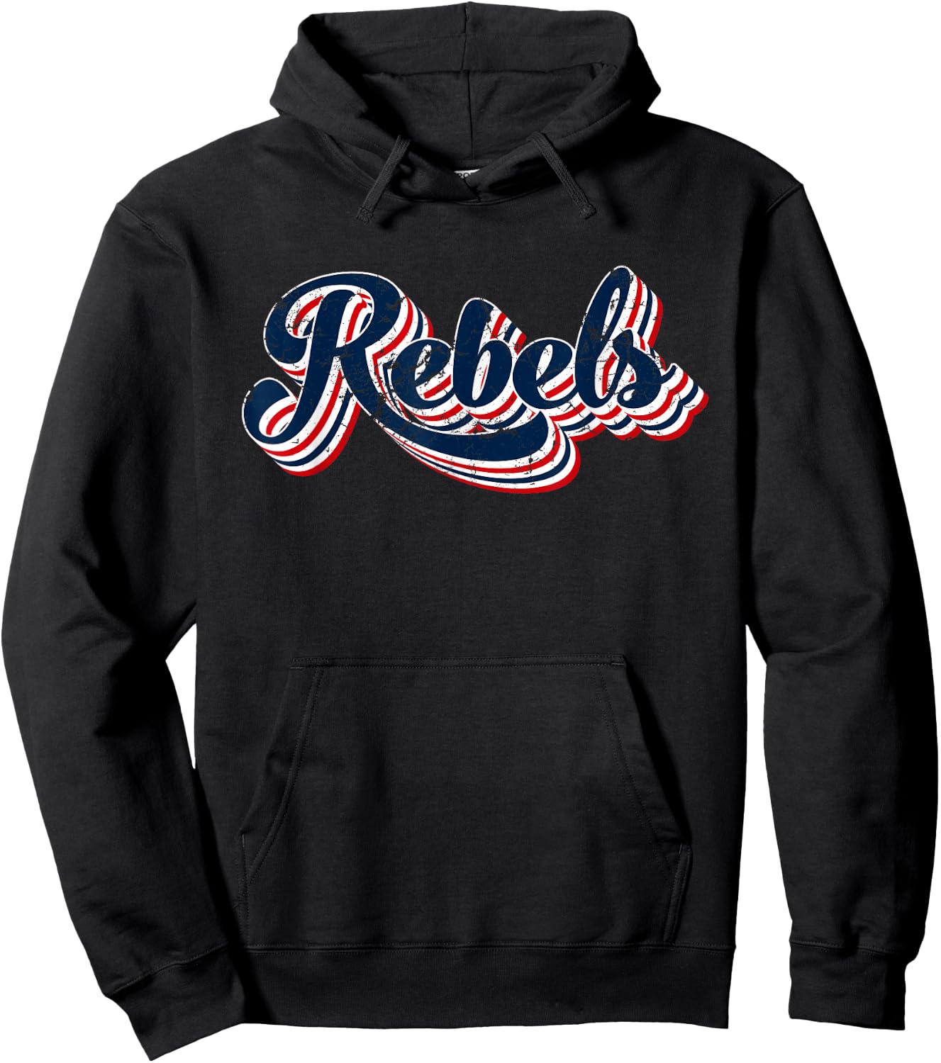 Rebels Patriotic USA America Proud 4th of July Retro Graphic Hoodie - Hoodie | Black