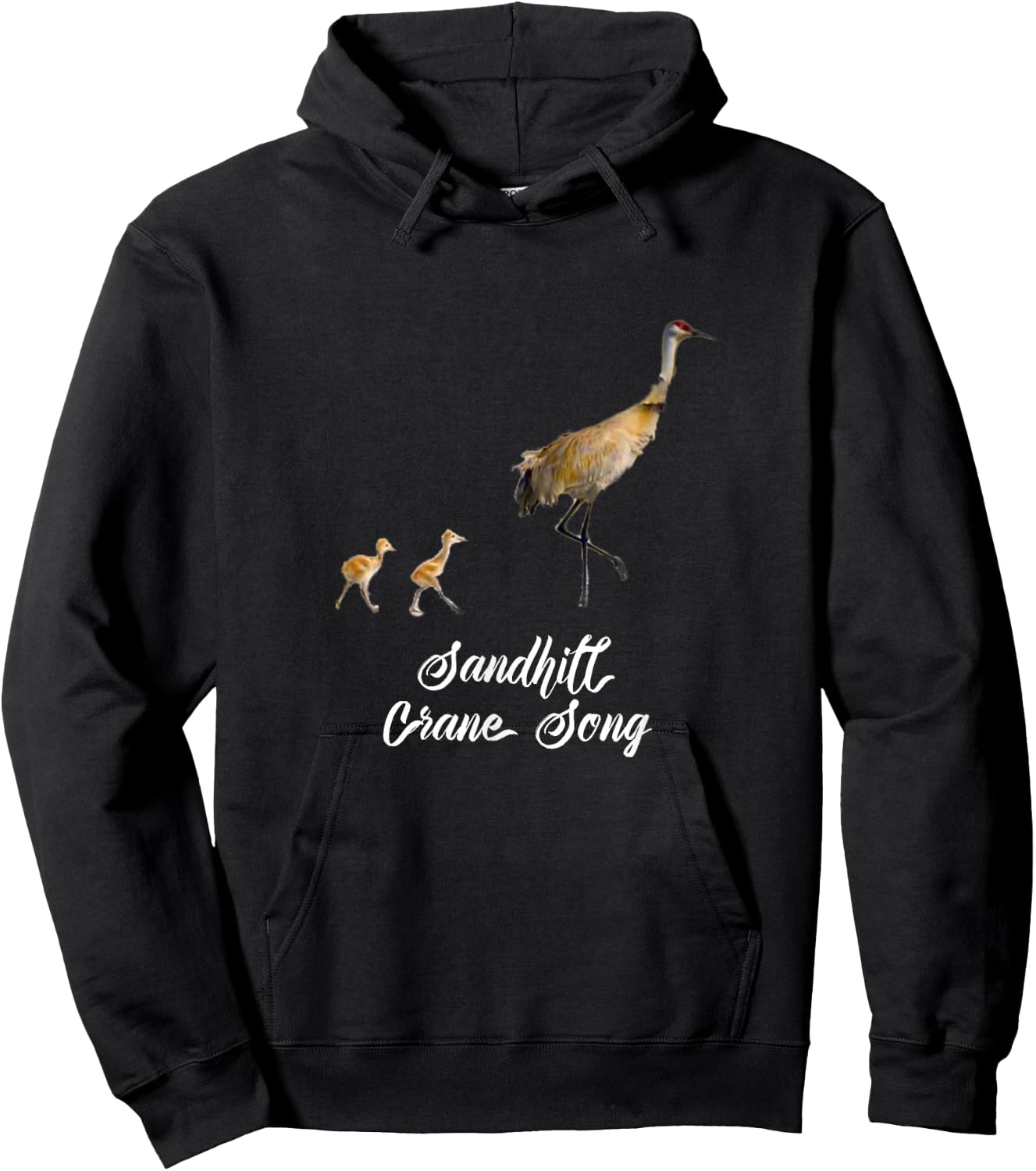 Sandhill Crane Song Design Hoodie - Hoodie | Black