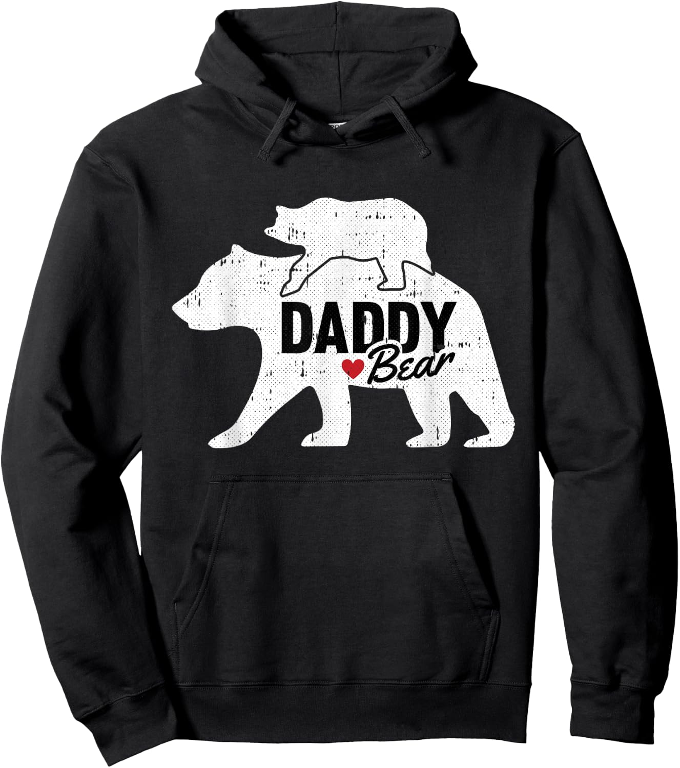 Daddy Bear Fathers Day Cute Baby Cub Papa Dad-a Pops Hoodie - Hoodie | Black