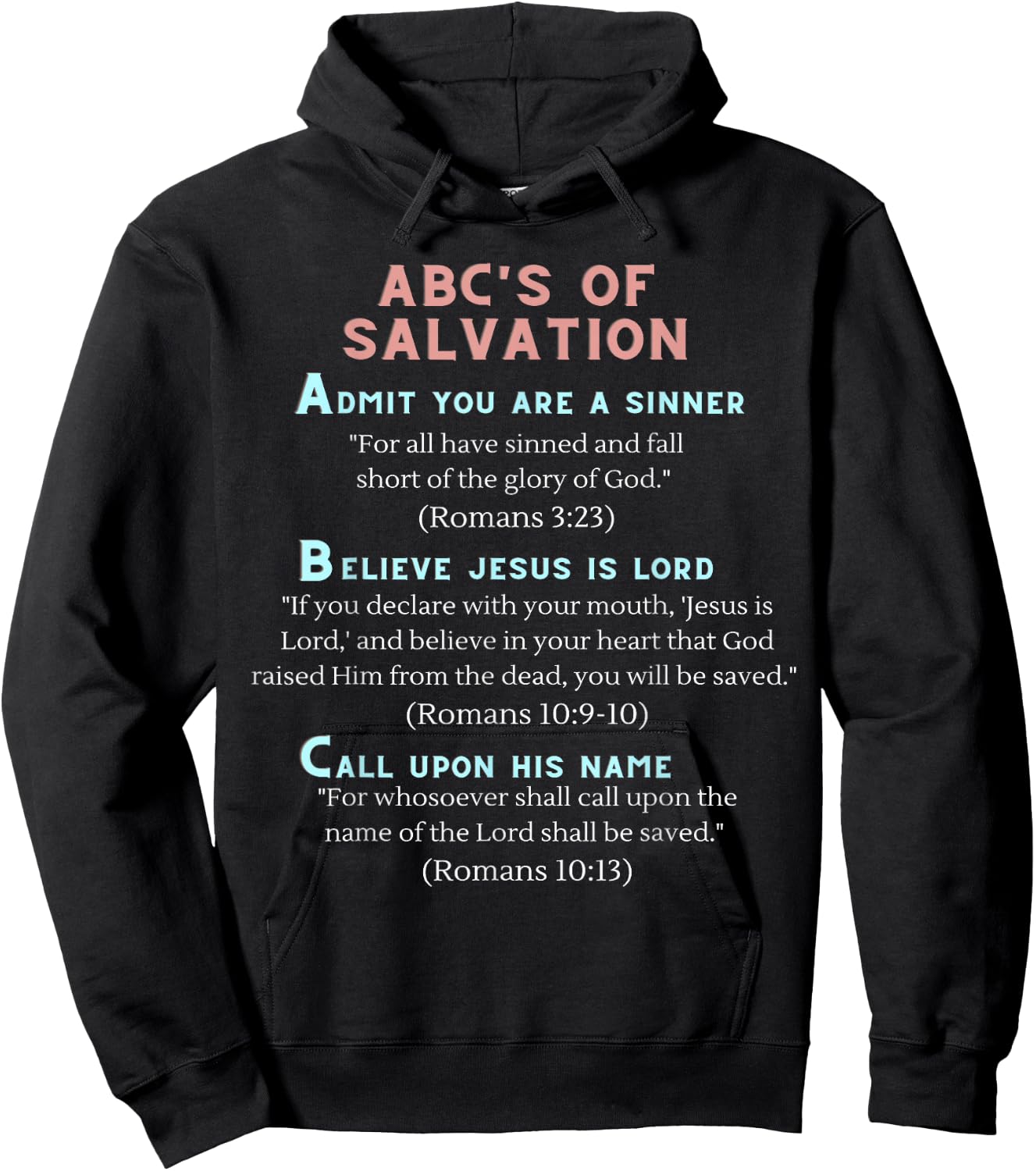 ABC's of Salvation Hoodie - Hoodie | Black