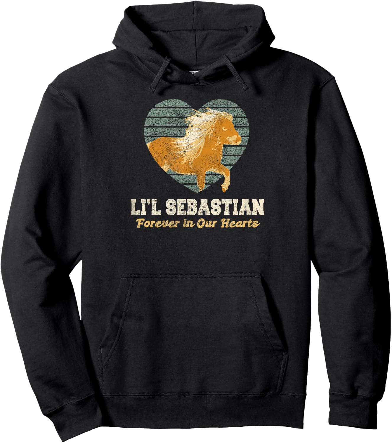 Li'l Sebastian Forever in Our Hearts Little Horse Pony Fan Hoodie - Hoodie | Black